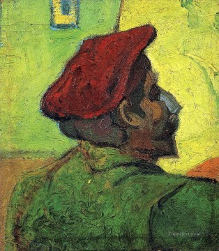  roja Obras - Paul Gauguin Hombre con boina roja Vincent van Gogh